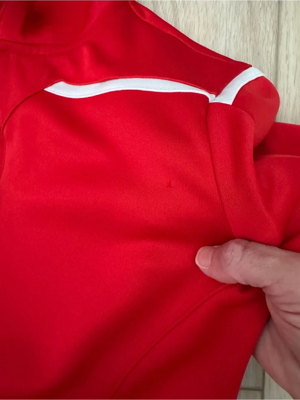 Nike Women’s retro small red/white dri-fit track jacket long sleeve full zip